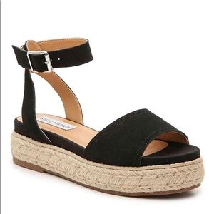 Steve Madden Gabi Espadrille, Black, Size 7